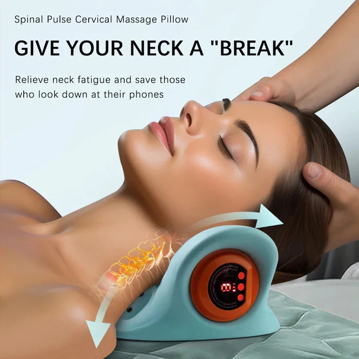 🎁Last Day Promotion: 50% OFF!✨  Electric Neck Massager Cervical Pillow EMS Traction Heating Vibration Massage