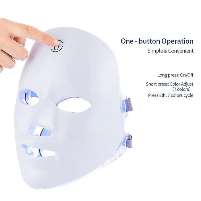 👉SAVE 50% TODAY🔥  Rechargeable Facial LED Mask 7 Colors LED Photon Therapy Beauty Mask Skin Rejuvenation Home Face Lifting Whitening Beauty Device