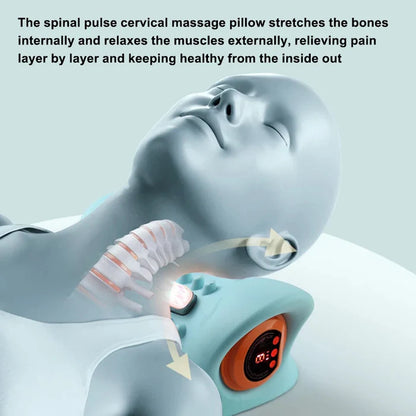 🎁Last Day Promotion: 50% OFF!✨  Electric Neck Massager Cervical Pillow EMS Traction Heating Vibration Massage