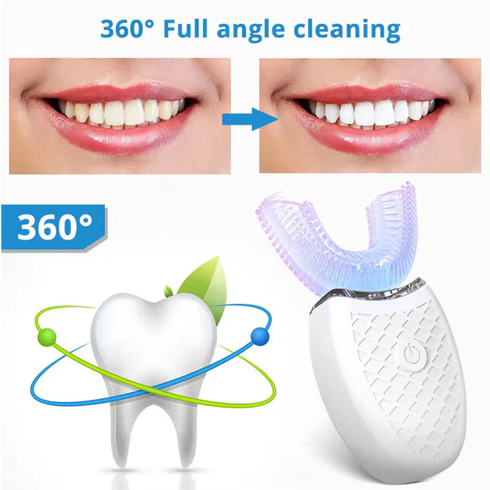 ⚡FLASH SALE 50%🔥  U Type Toothbrush Silicon Head Sonic Electric Toothbrush 360 Degrees Intelligent Automatic USB Charge Waterproof Teeth