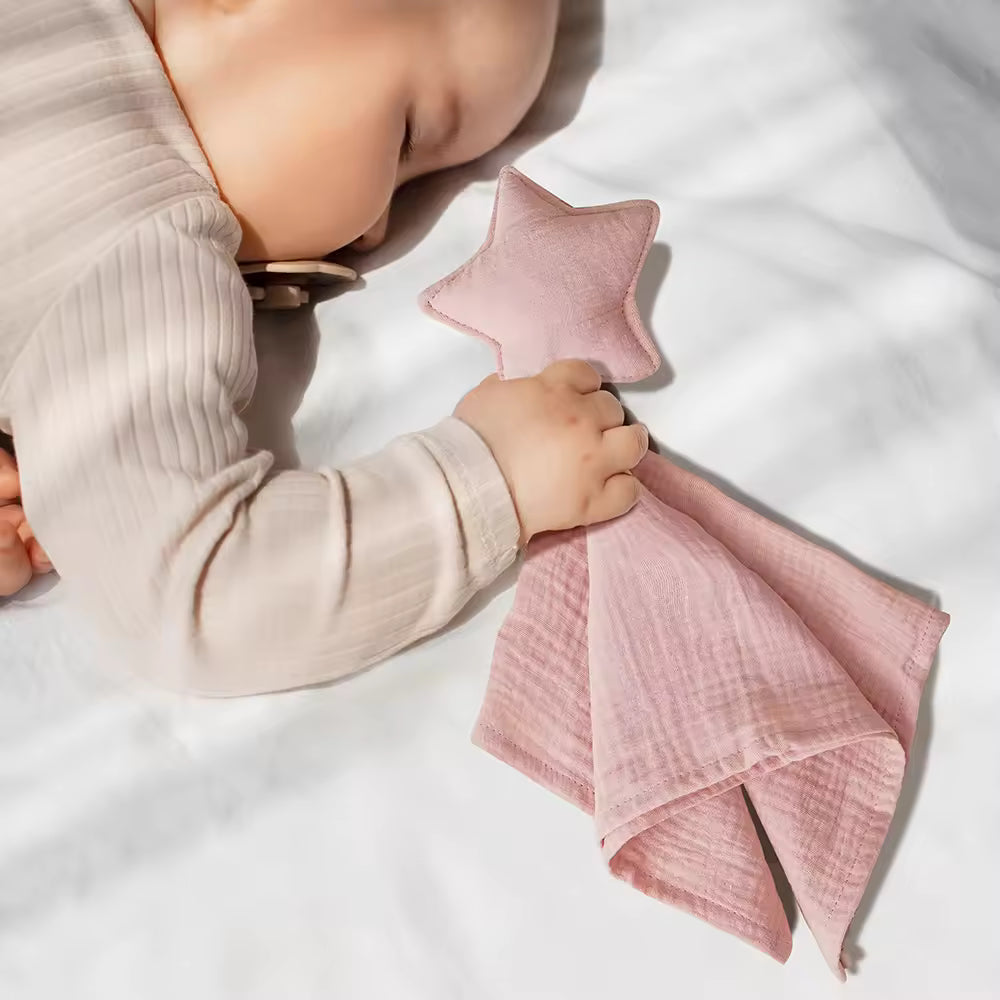 Baby Cotton Muslin Comfortable Blanket Cute Cat Doll with Cat Pattern for Infant Kids Sleep Appease Towel